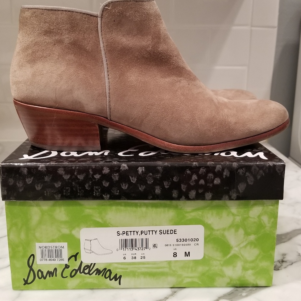 Sam Edelman Petty Bootie in Putty size 8
